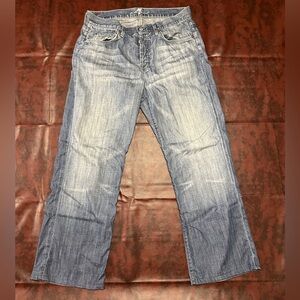 7 For All Mankind Jeans Mens 32 Blue Relaxed Fit Made in USA